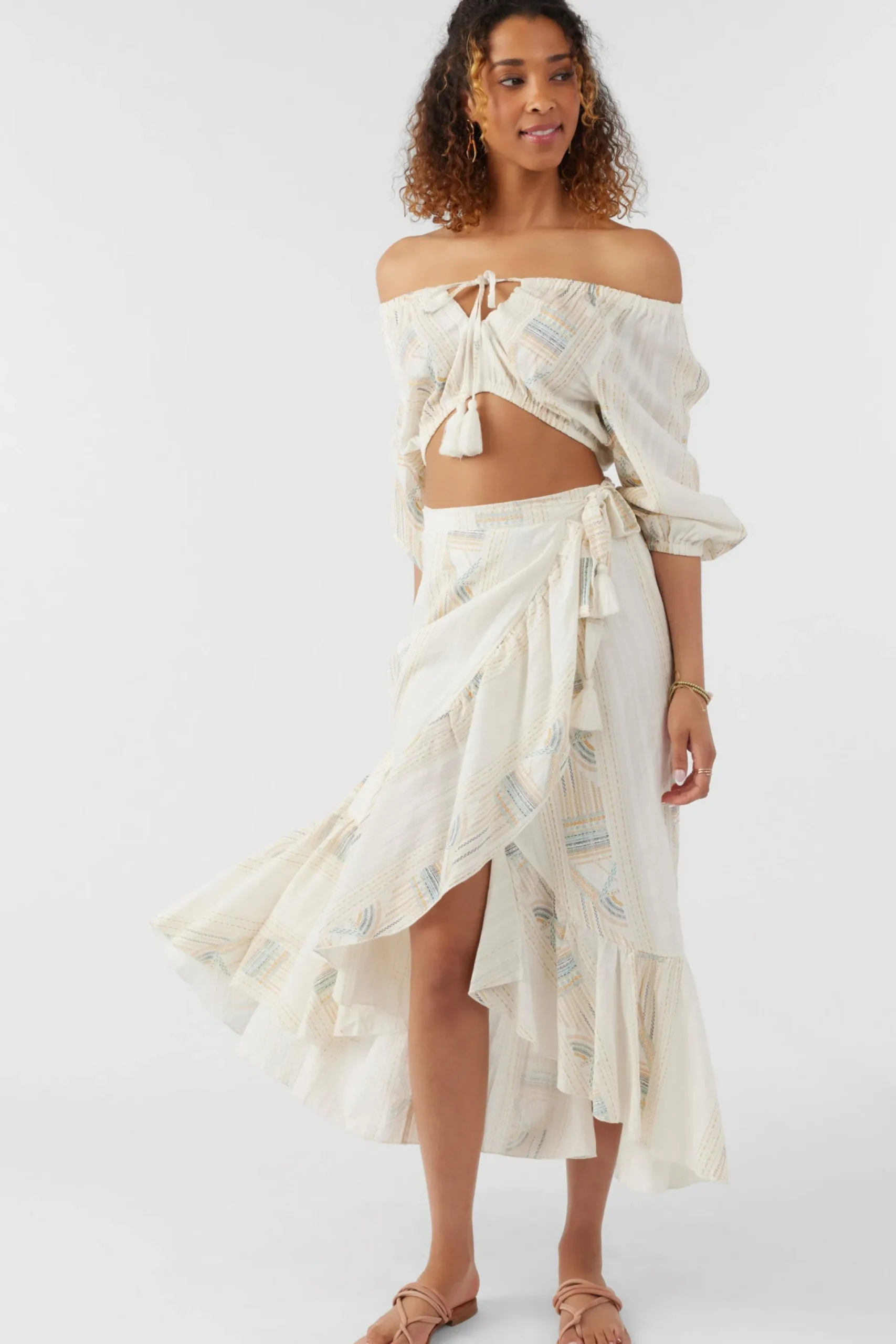 Women O’Neill Bottoms<ADILAH HIGH-LOW WRAP SKIRT