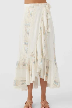 Women O’Neill Bottoms<ADILAH HIGH-LOW WRAP SKIRT