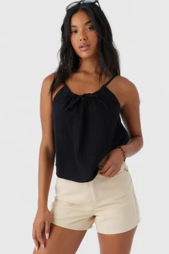 Women O’Neill Tops<ANYA CRINKLE DOUBLE GAUZE TANK TOP