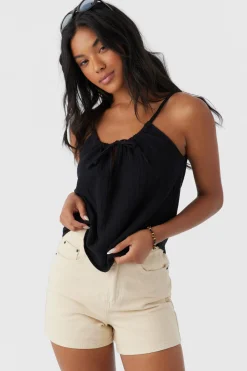 Women O’Neill Tops<ANYA CRINKLE DOUBLE GAUZE TANK TOP