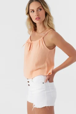 Women O’Neill Cover-Ups|Tops<ANYA CRINKLE DOUBLE GAUZE TANK TOP
