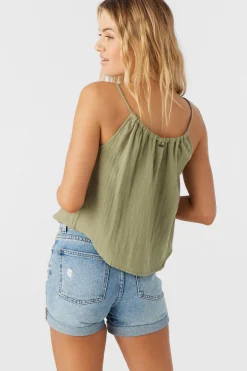 Women O’Neill Cover-Ups|Tops<ANYA CRINKLE DOUBLE GAUZE TANK TOP