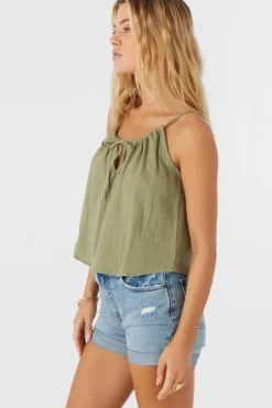 Women O’Neill Cover-Ups|Tops<ANYA CRINKLE DOUBLE GAUZE TANK TOP