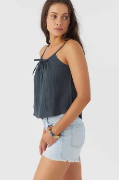 Women O’Neill Tops<ANYA CRINKLE DOUBLE GAUZE TANK TOP
