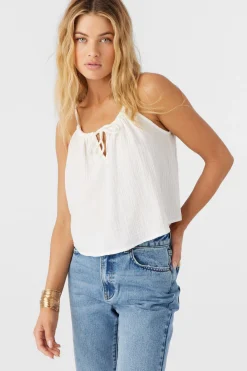 Women O’Neill Tops<ANYA CRINKLE DOUBLE GAUZE TANK TOP