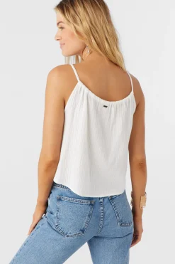 Women O’Neill Tops<ANYA CRINKLE DOUBLE GAUZE TANK TOP