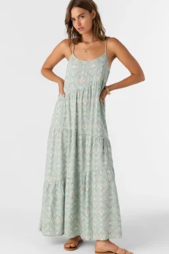 Women O’Neill Dresses<ARIETTE MARIA TILE MAXI DRESS