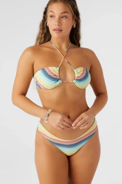 Women O’Neill Halter|Bikini Tops<BEACHBOUND STRIPE EMBRY MULTI-WAY TRI TOP