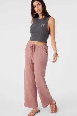 Women O’Neill Bottoms<BRENDA CRINKLE DOUBLE GAUZE BEACH PANTS