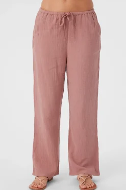 Women O’Neill Bottoms<BRENDA CRINKLE DOUBLE GAUZE BEACH PANTS