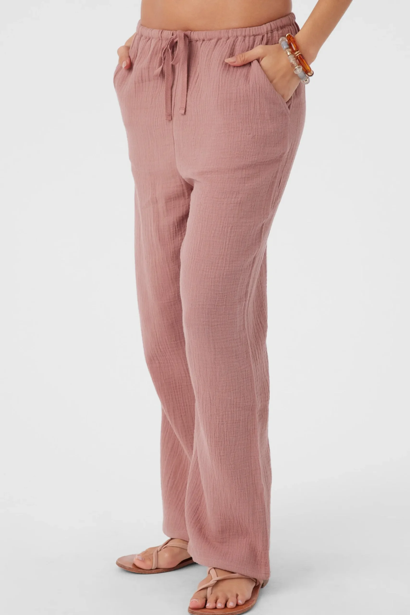 Women O’Neill Bottoms<BRENDA CRINKLE DOUBLE GAUZE BEACH PANTS