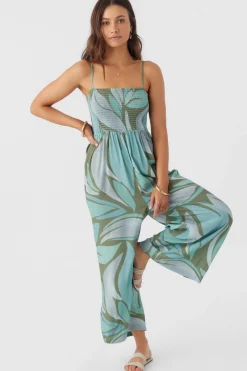 Women O’Neill Jumpsuits & Rompers<CADE LORETA PRINT SMOCKED JUMPSUIT