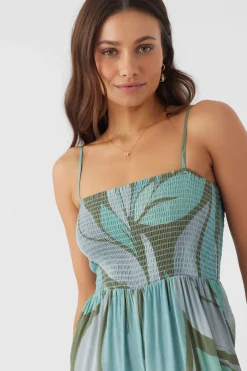 Women O’Neill Jumpsuits & Rompers<CADE LORETA PRINT SMOCKED JUMPSUIT