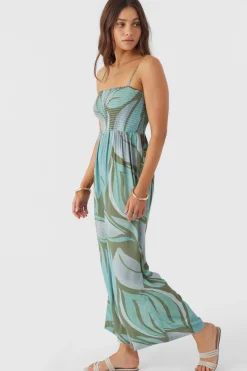 Women O’Neill Jumpsuits & Rompers<CADE LORETA PRINT SMOCKED JUMPSUIT