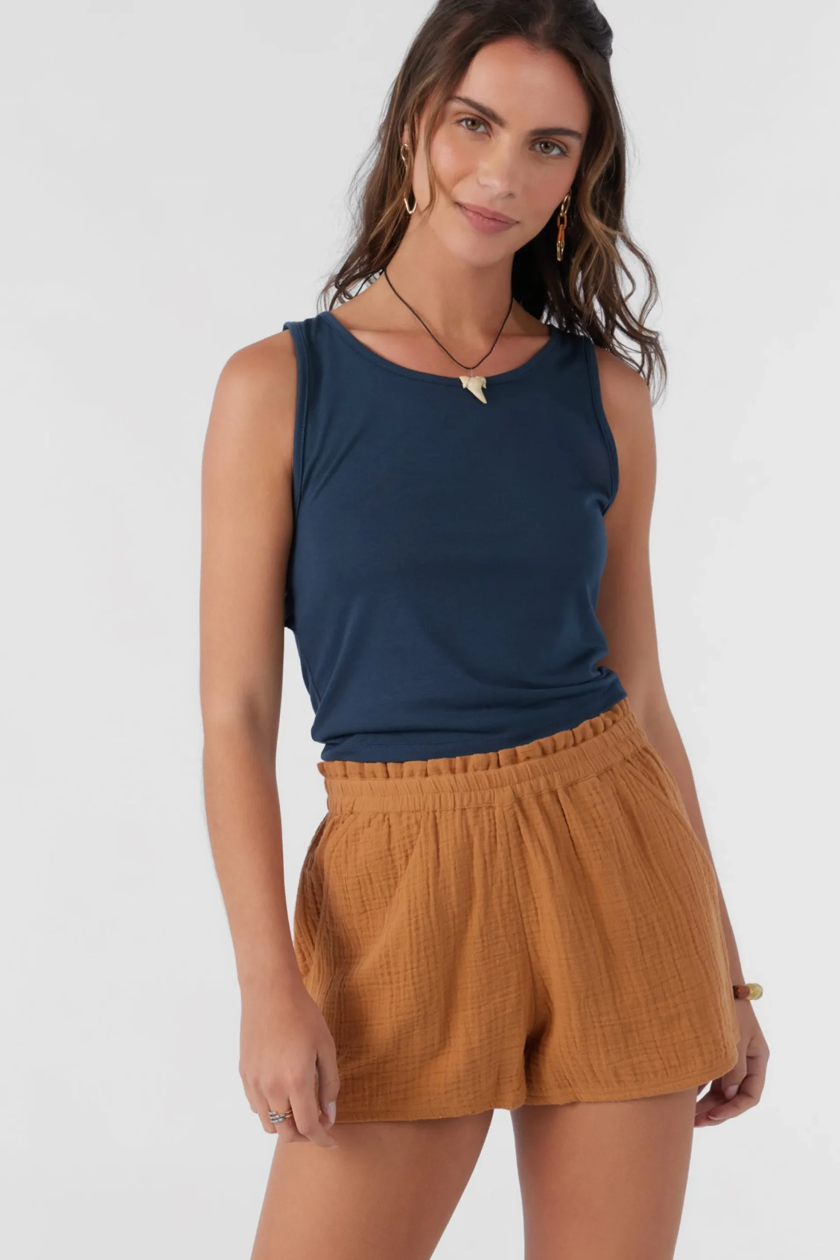 Women O’Neill Cover-Ups|Bottoms<CARLA CRINKLE DOUBLE GAUZE BEACH SHORTS