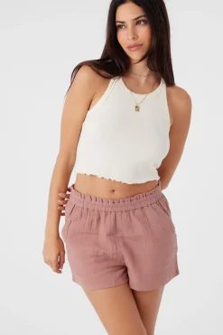 Women O’Neill Bottoms<CARLA CRINKLE DOUBLE GAUZE BEACH SHORTS
