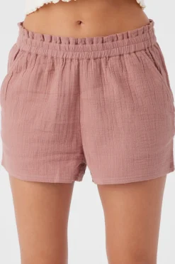 Women O’Neill Bottoms<CARLA CRINKLE DOUBLE GAUZE BEACH SHORTS