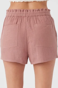 Women O’Neill Bottoms<CARLA CRINKLE DOUBLE GAUZE BEACH SHORTS