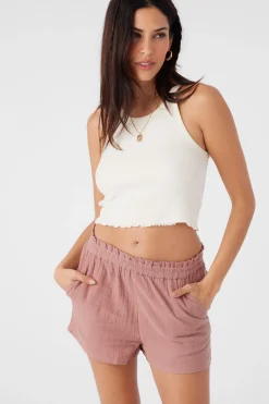 Women O’Neill Bottoms<CARLA CRINKLE DOUBLE GAUZE BEACH SHORTS