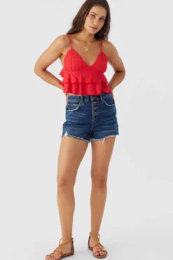 Women O’Neill Tops<CHLOEY TEXTURED KNIT TIERED TANK TOP