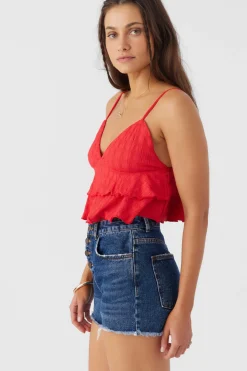 Women O’Neill Tops<CHLOEY TEXTURED KNIT TIERED TANK TOP