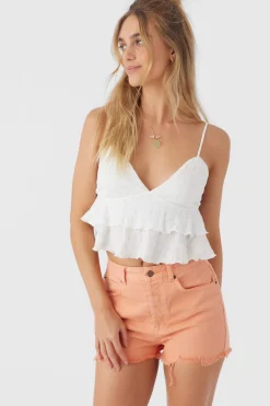 Women O’Neill Tops<CHLOEY TEXTURED KNIT TIERED TANK TOP