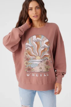 Women O’Neill Sweaters, Hoodies & Fleece<CHOICE CREW NECK OVERSIZED FIT FLEECE PULLOVER