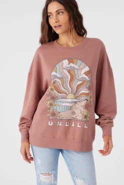 Women O’Neill Sweaters, Hoodies & Fleece<CHOICE CREW NECK OVERSIZED FIT FLEECE PULLOVER