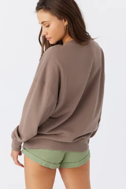 Women O’Neill Graphic Tees & Tanks<CHOICE CREW NECK OVERSIZED FIT FLEECE PULLOVER
