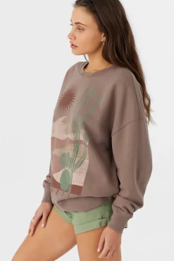 Women O’Neill Graphic Tees & Tanks<CHOICE CREW NECK OVERSIZED FIT FLEECE PULLOVER