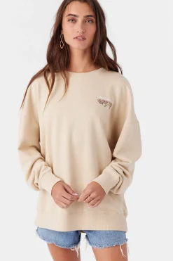 Women O’Neill Graphic Tees & Tanks<CHOICE CREW NECK OVERSIZED FIT FLEECE PULLOVER