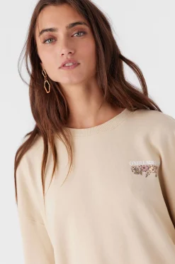 Women O’Neill Graphic Tees & Tanks<CHOICE CREW NECK OVERSIZED FIT FLEECE PULLOVER