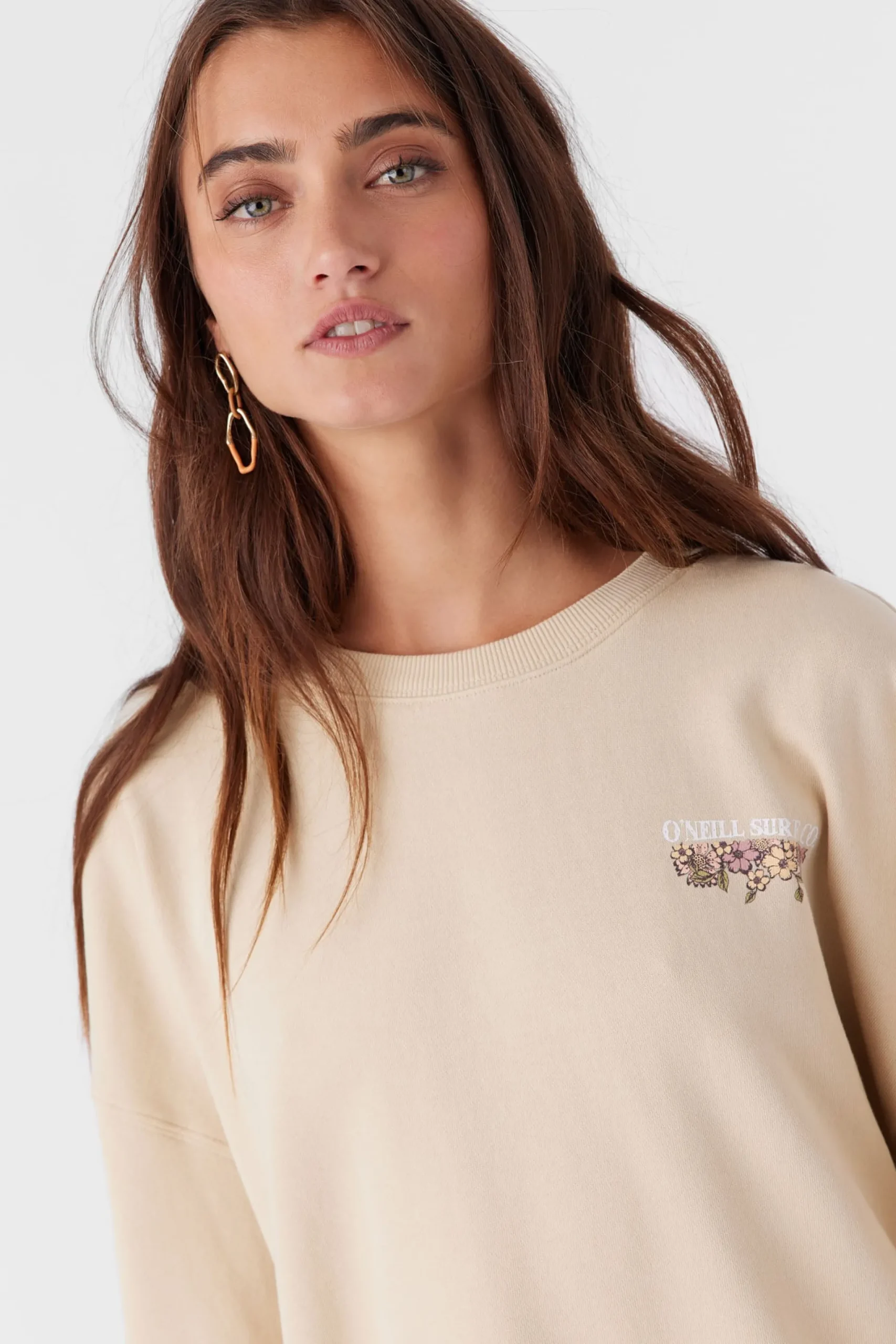Women O’Neill Graphic Tees & Tanks<CHOICE CREW NECK OVERSIZED FIT FLEECE PULLOVER