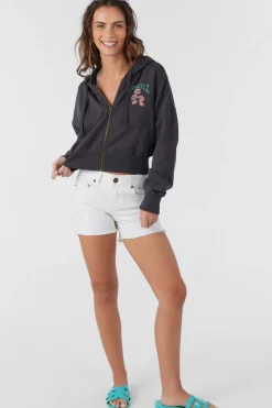 Women O’Neill Graphic Tees & Tanks<DARCIE HOODED ZIP FLEECE JACKET