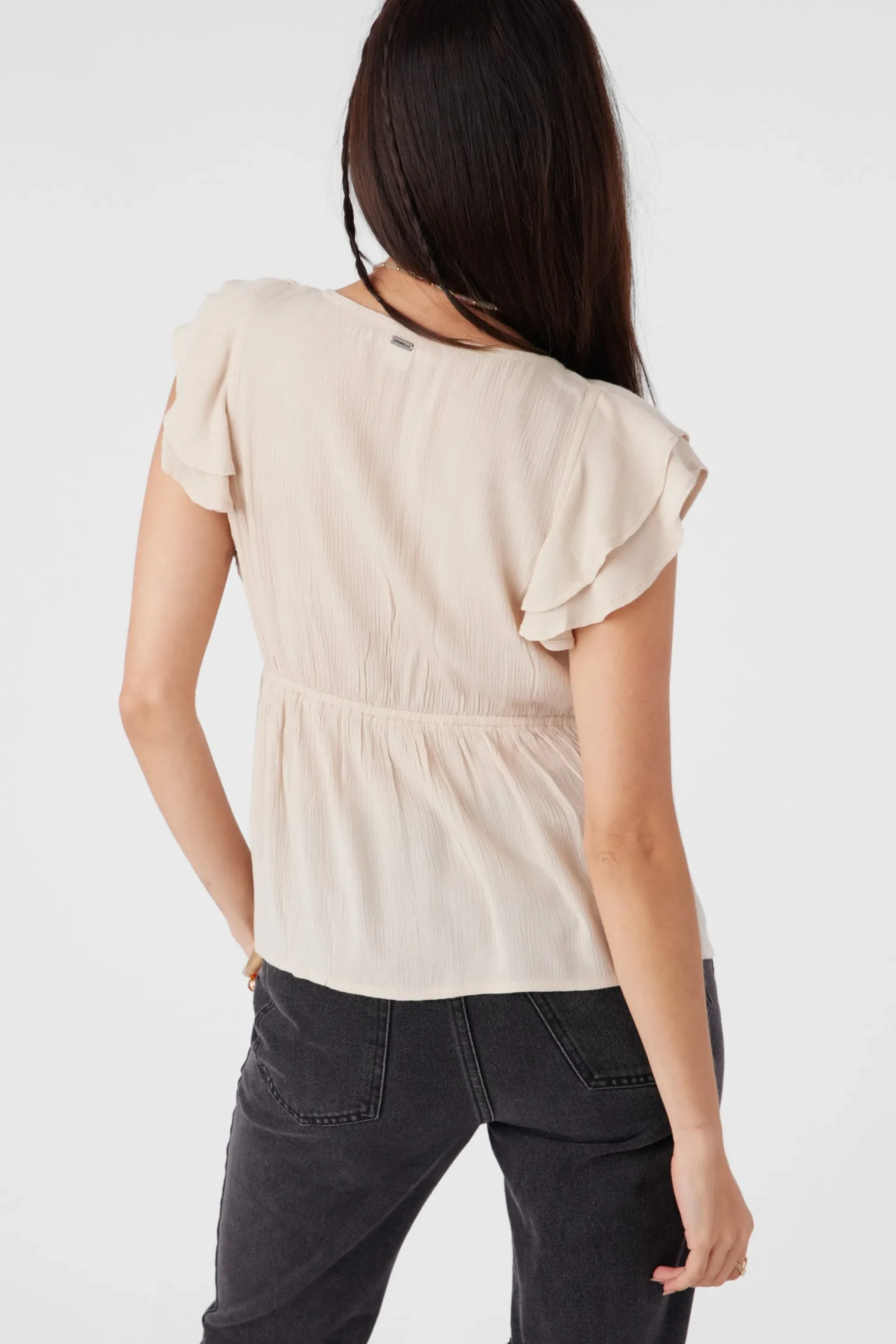 Women O’Neill Tops<DEJI SOLID FLUTTER SLEEVE TOP