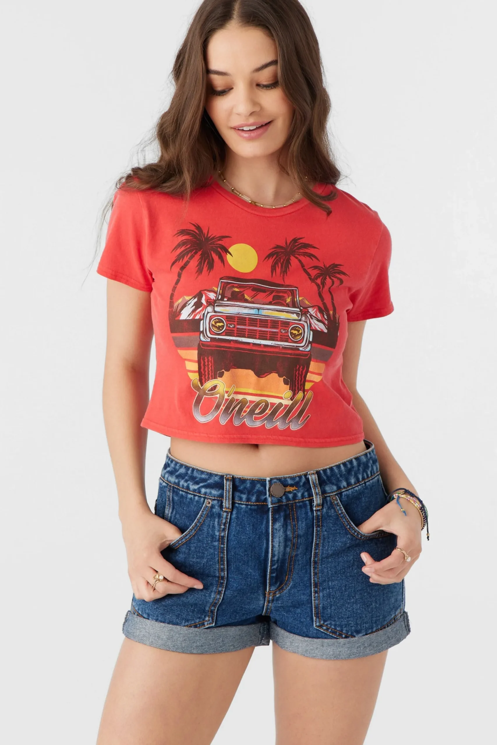 Women O’Neill Graphic Tees & Tanks<DRIVE WILD TEE