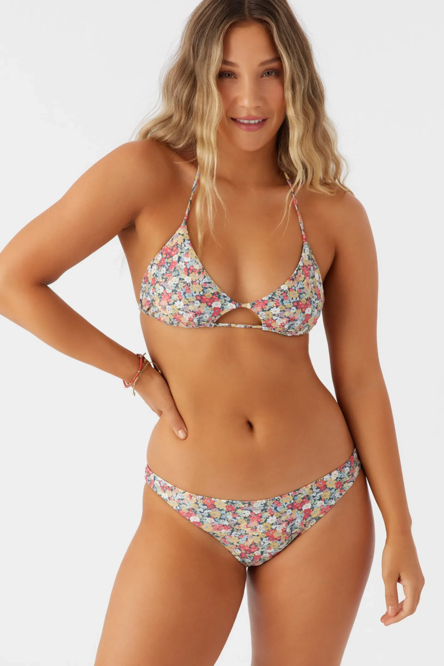 Women O’Neill Halter|Bikini Tops<EDEN DITSY MADRID CUTOUT BRALETTE TOP