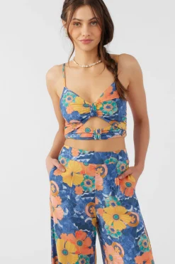 Women O’Neill Tops<FARRAH JADIA FLORAL CROP TOP