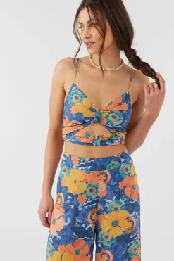 Women O’Neill Tops<FARRAH JADIA FLORAL CROP TOP