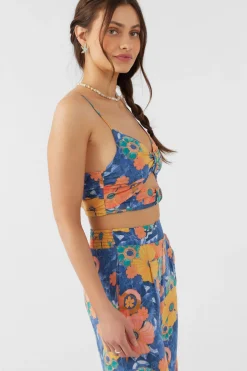 Women O’Neill Tops<FARRAH JADIA FLORAL CROP TOP