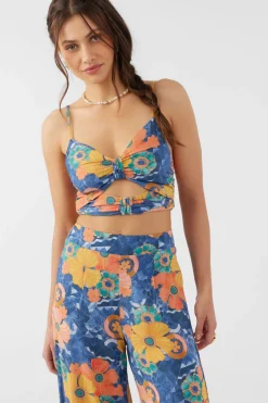 Women O’Neill Tops<FARRAH JADIA FLORAL CROP TOP