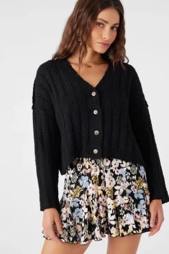 Women O’Neill Sweaters, Hoodies & Fleece<FERRIS SWEATER BUTTON FRONT CARDIGAN