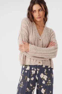 Women O’Neill Sweaters, Hoodies & Fleece<FERRIS SWEATER BUTTON FRONT CARDIGAN