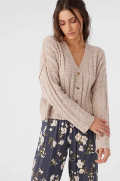 Women O’Neill Sweaters, Hoodies & Fleece<FERRIS SWEATER BUTTON FRONT CARDIGAN