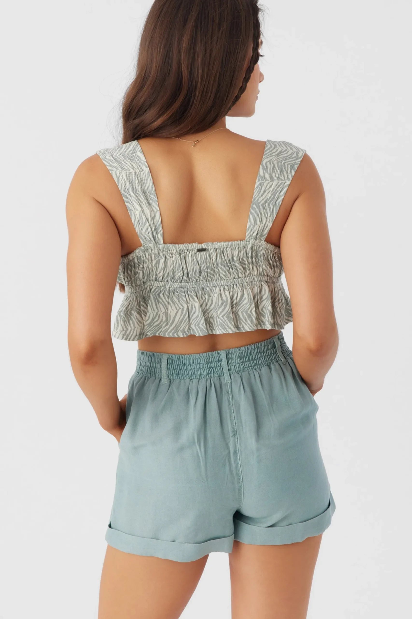 Women O’Neill Tops<GABBIE ZEBRA TEXTURE CROP TOP