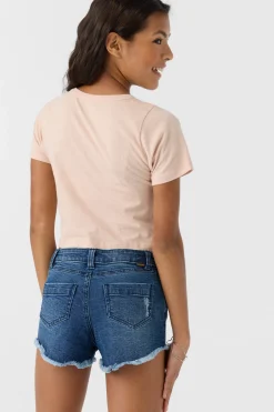 Kids O’Neill Bottoms<GIRL'S AIDEN DENIM SHORTS