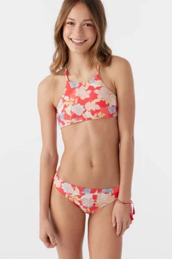 Women/Kids O’Neill Swim Sets|Swim Sets<GIRL'S ANTALYA FLORAL BRAIDED HIGH NECK SWIM SET