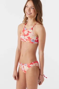 Women/Kids O’Neill Swim Sets|Swim Sets<GIRL'S ANTALYA FLORAL BRAIDED HIGH NECK SWIM SET