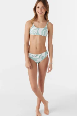 Women/Kids O’Neill Swim Sets|Swim Sets<GIRL'S BEACH HUT GEO TIE BACK BRALETTE TOP SET
