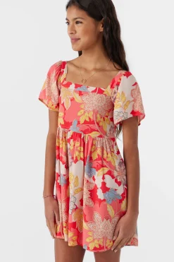 Kids O’Neill Dresses<GIRL'S BECKA ANTAYLA FLORAL DRESS